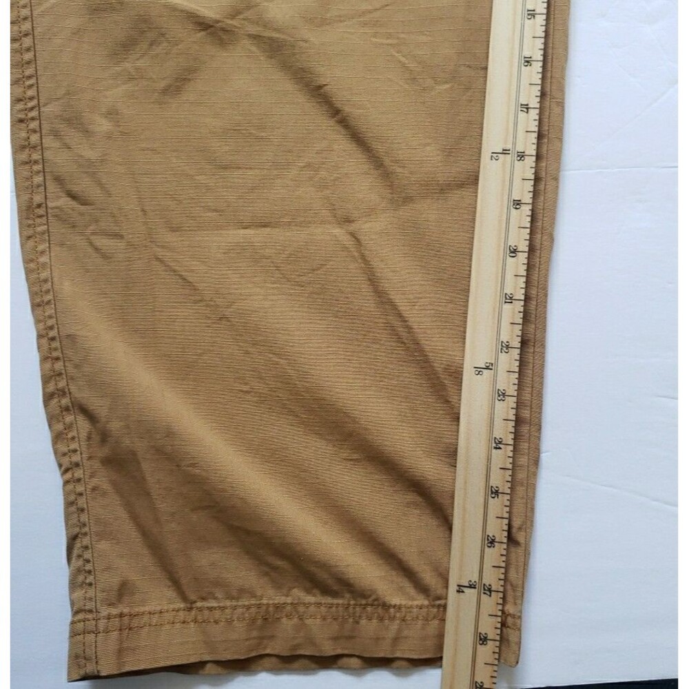 Madewell Cotton Ripstop Pull-On Straight Cargo Pants Toffee Yellow Womens Size L - Picture 7 of 9